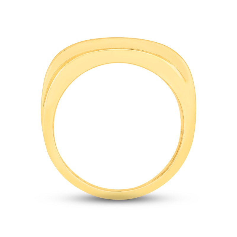 Main Image 3 of Men's Diamond Wedding Band 3/4 ct tw Round-cut 14K Yellow Gold