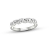 Thumbnail Image 1 of Diamond Ring 1/3 ct tw Baguette & Round-cut Sterling Silver