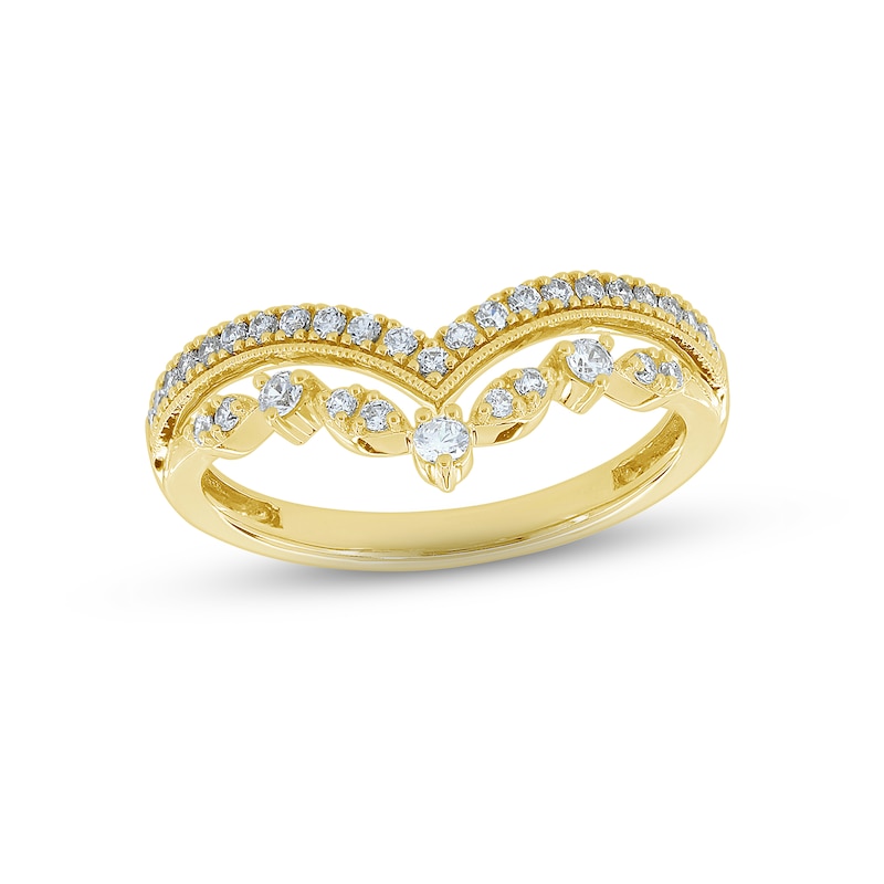 Diamond Contour Enhancer Ring 1/3 ct tw Round-cut 14K Yellow Gold | Kay ...