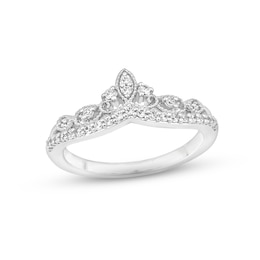 Diamond Contour Enhancer Ring 1/4 ct tw Round-cut 14K White Gold