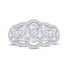 Thumbnail Image 3 of Diamond Staggered Ring 1-3/8 ct tw Princess, Marquise & Round-cut 14K White Gold