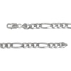 Thumbnail Image 3 of Diamond-Cut Solid Figaro Chain Bracelet 11mm Sterling Silver 8.5&quot;