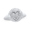 Thumbnail Image 0 of Round-Cut Diamond Heart Sunburst Ring 1/10 ct tw Sterling Silver