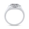Thumbnail Image 2 of Round-Cut Diamond Heart Sunburst Ring 1/10 ct tw Sterling Silver
