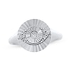 Thumbnail Image 1 of Round-Cut Diamond Evil Eye Sunburst Ring 1/20 ct tw Sterling Silver