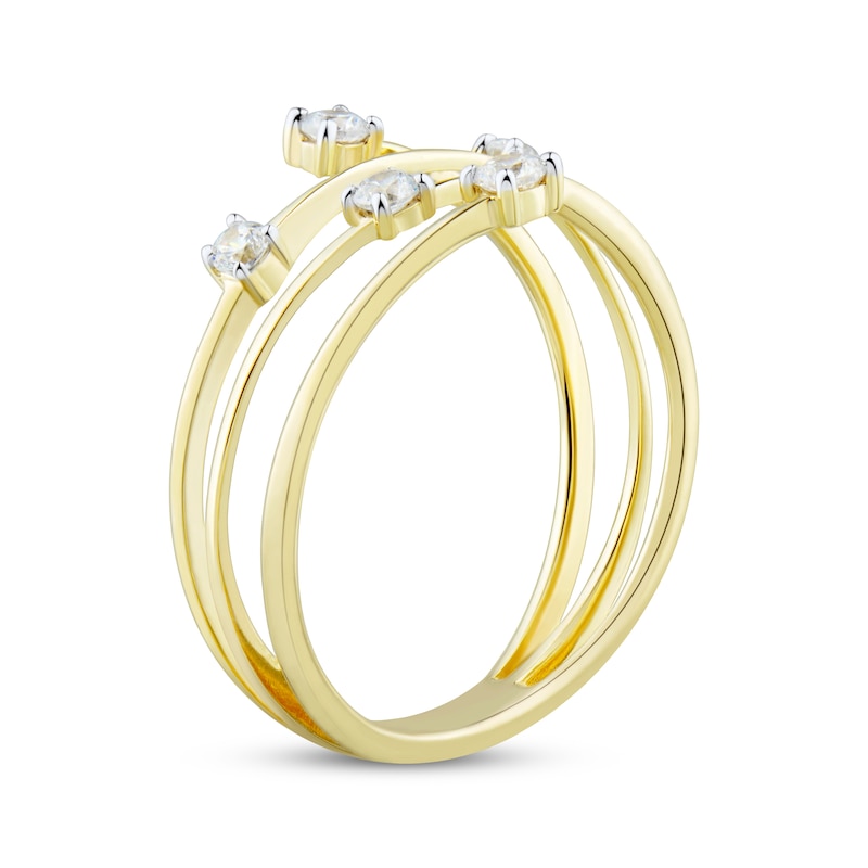 Main Image 2 of Round-Cut Diamond Five-Stone Ring 1/5 ct tw 10K Yellow Gold