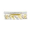 Thumbnail Image 3 of Round-Cut Diamond Stack-Look Ring 1/4 ct tw 10K Yellow Gold