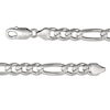 Thumbnail Image 3 of Diamond-Cut Solid Figaro Chain Bracelet 7.2mm Sterling Silver 8.5&quot;