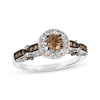 Thumbnail Image 0 of Le Vian Chocolate Diamond Halo Ring 1 ct tw 14K Vanilla Gold