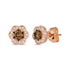 Thumbnail Image 1 of Le Vian Chocolate Diamond Flower Stud Earrings 1/2 ct tw 14K Strawberry Gold