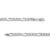 Thumbnail Image 3 of Diamond-Cut Solid Figaro Chain Necklace 5.6mm Sterling Silver 22&quot;