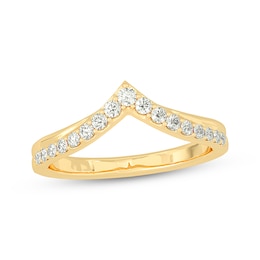 Diamond Chevron Band 1/4 ct tw 14K Yellow Gold