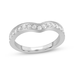 Adore Diamond Milgrain Contour Band 3/8 ct tw 14K White Gold