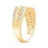 Thumbnail Image 2 of Men's Diamond Rectangle Stepped Wedding Band 1-1/4 ct tw 10K Yellow Gold