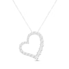 Thumbnail Image 1 of Lab-Grown Diamonds by KAY Tilted Heart Necklace 2 ct tw 14K White Gold 18&quot;