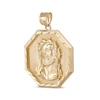 Thumbnail Image 2 of Men's Diamond-Cut Octagon Jesus Charm 10K Yellow Gold