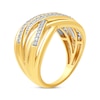 Thumbnail Image 1 of Diamond Multi-Row Crossover Ring 1/4 ct tw 10K Yellow Gold