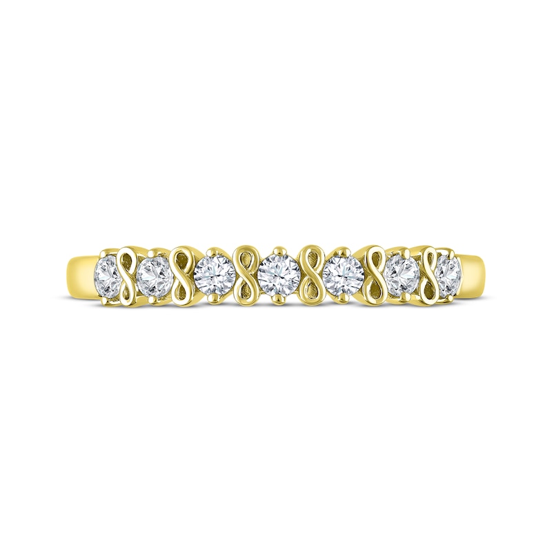 Diamond Infinity Symbol Stackable Ring 1/4 ct tw 10K Yellow Gold | Kay ...