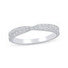 Thumbnail Image 1 of Diamond Contour Crossover Ring 1/4 ct tw 14K White Gold