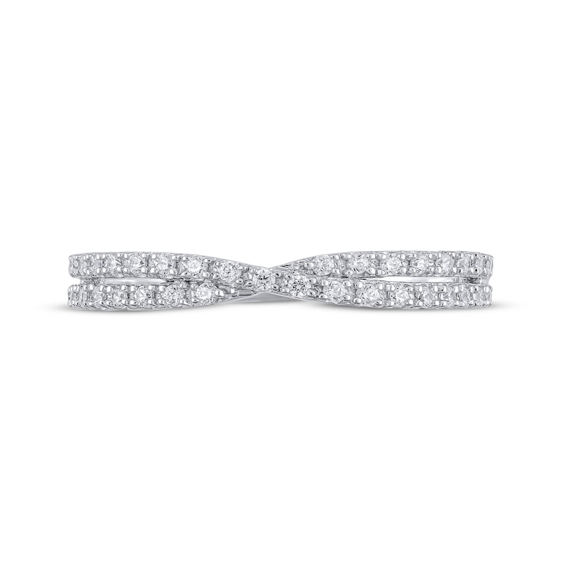 Main Image 3 of Diamond Contour Crossover Ring 1/4 ct tw 14K White Gold