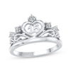 Thumbnail Image 0 of Diamond Accent Quinceañera Heart Ring 10K White Gold