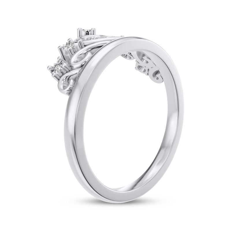 Diamond Accent Quinceañera Heart Ring 10K White Gold