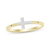 Thumbnail Image 1 of Diamond Horizontal Cross Ring 1/20 ct tw 10K Yellow Gold