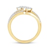 Thumbnail Image 2 of Diamond Bypass Fashion Ring 1/2 ct tw 10K Yellow Gold