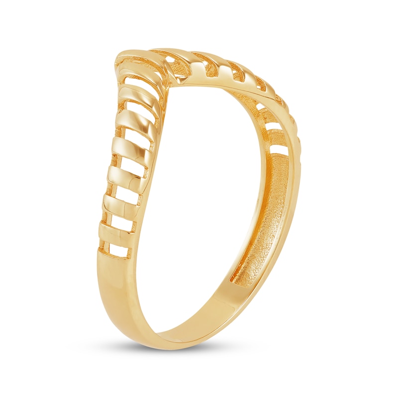 Main Image 2 of Openwork Chevron Ring 14K Yellow Gold