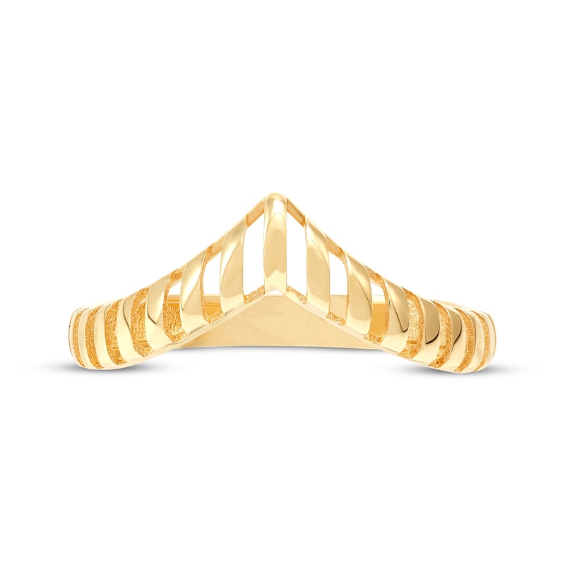 Main Image 3 of Openwork Chevron Ring 14K Yellow Gold