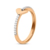 Thumbnail Image 2 of Diamond Sideways Heart Ring 1/10 ct tw 10K Rose Gold