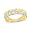 Thumbnail Image 1 of Diamond Stackable Two-Row Twist Ring 1/5 ct tw 10K Yellow Gold