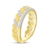 Thumbnail Image 2 of Diamond Stackable Two-Row Twist Ring 1/5 ct tw 10K Yellow Gold