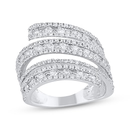 Diamond Spiral Multi-Row Fashion Ring 1-1/2 ct tw 10K White Gold