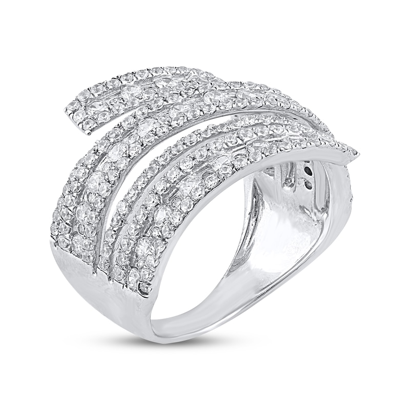 Main Image 2 of Diamond Spiral Multi-Row Fashion Ring 1-1/2 ct tw 10K White Gold