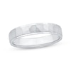 Thumbnail Image 1 of Hammered Wedding Band 10K White Gold 4.4mm