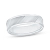 Thumbnail Image 1 of Engraved Wedding Band 10K White Gold 6mm