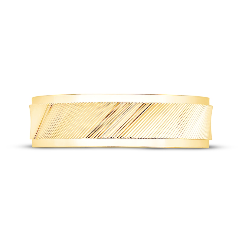 Main Image 3 of Engraved Wedding Band 10K Yellow Gold 6mm