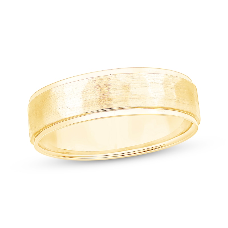 Main Image 1 of Brushed Wedding Band 10K Yellow Gold 6mm