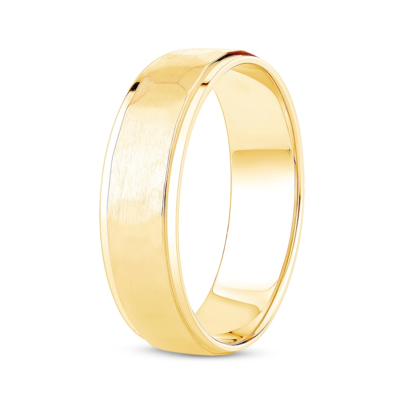 Main Image 2 of Brushed Wedding Band 10K Yellow Gold 6mm