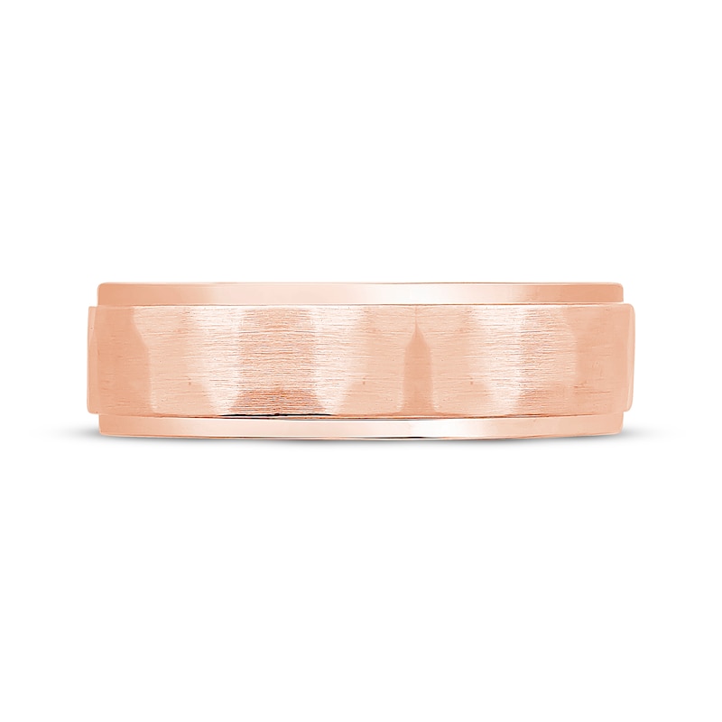 Main Image 3 of Brushed Wedding Band 10K Rose Gold 6mm