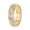 Thumbnail Image 2 of Carved Wedding Band 10K Two-Tone Gold 6mm