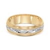 Thumbnail Image 3 of Carved Wedding Band 10K Two-Tone Gold 6mm