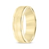 Thumbnail Image 2 of Brushed Center Wedding Band 10K Yellow Gold 7mm