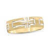 Thumbnail Image 1 of Engraved Cross Wedding Band 10K Yellow Gold 6mm