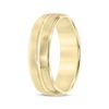 Thumbnail Image 2 of Swiss Cut Brushed Wedding Band 10K Yellow Gold 6mm