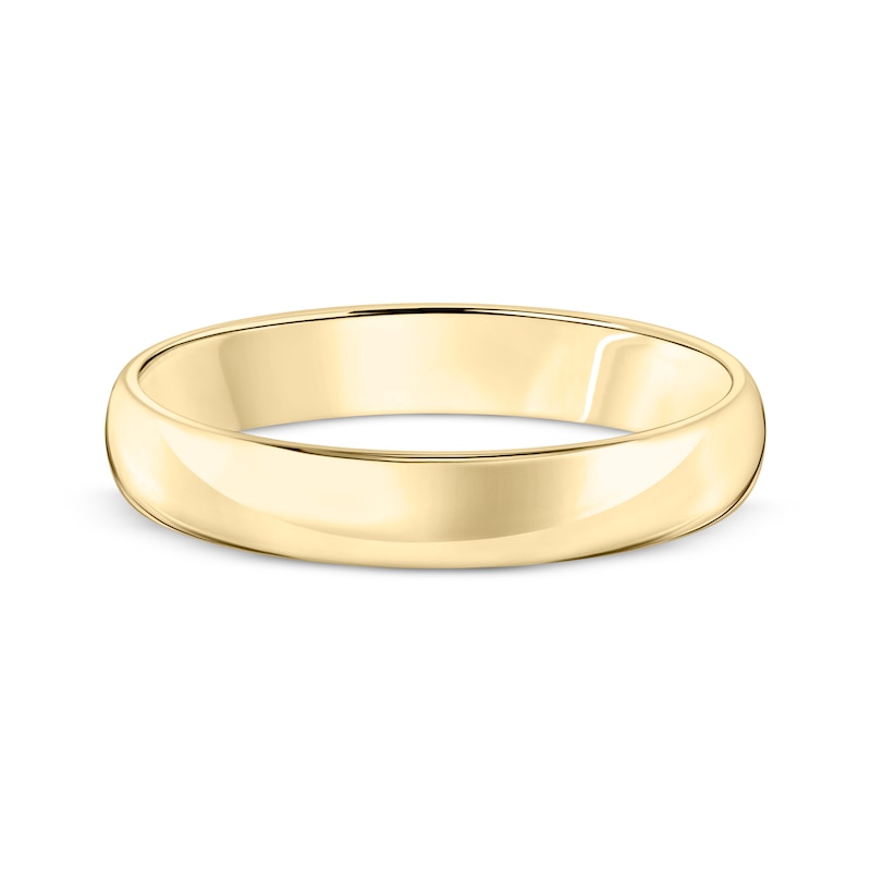 Domed Wedding Band 18K Yellow Gold 4mm