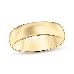 Adore Domed Wedding Band 18K Yellow Gold 6mm