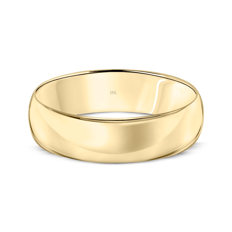 Main Image 3 of Domed Wedding Band 18K Yellow Gold 6mm