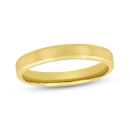 Brushed Wedding Band 14K Yellow Gold 3mm